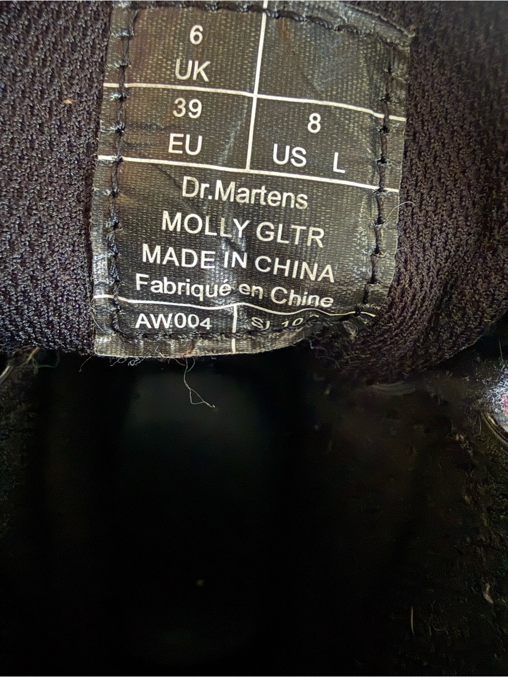 Dr. Marten’s Womens Molly Glitter Sparkle Platform Chunky Combat Boots Size 8 - Picture 12 of 13